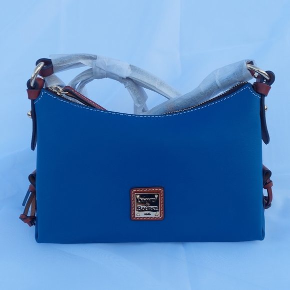 Dooney & Bourke Handbags - Dooney and bourke Penrose Hobo Crossbody 22 color blue with gold hardware